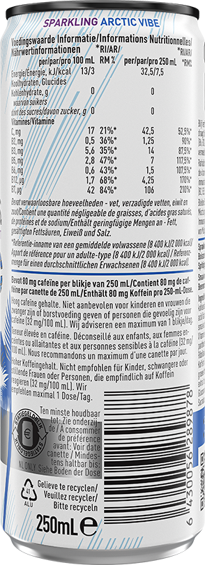 CELSIUS® ARCTIC VIBE™ – Product's Back Label