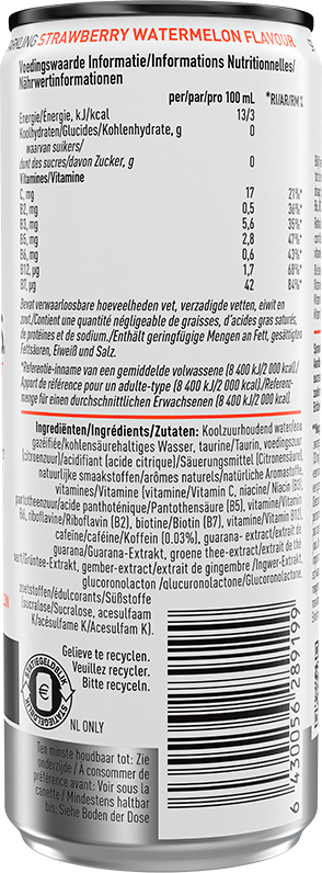 CELSIUS® STRAWBERRY WATERMELON – Product's Back Label